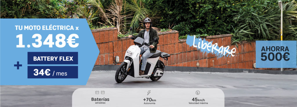 Arena Liberare - Tu moto eléctrica por 2800€ + Battery Flex 34€/mes