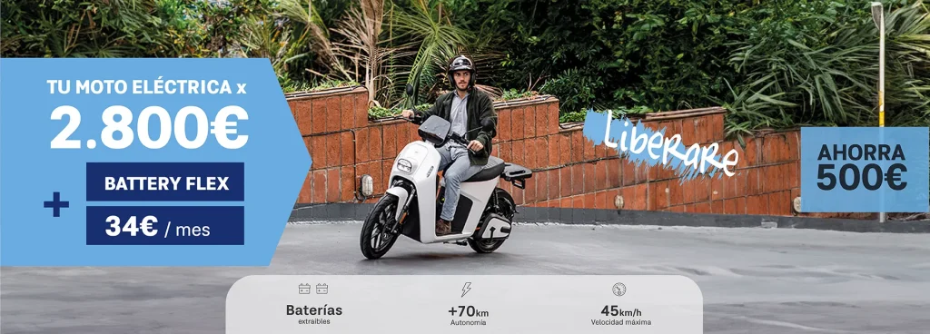 Arena Liberare - Tu moto eléctrica por 2800€ + Battery Flex 34€/mes